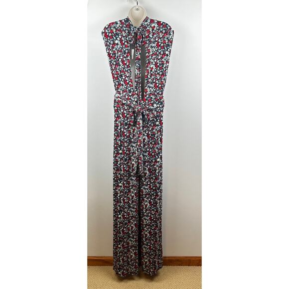 NEW Free People Vibe Check One Piece Jumpsuit Black Ditsy Shell XL Boho Floral - Picture 8 of 16